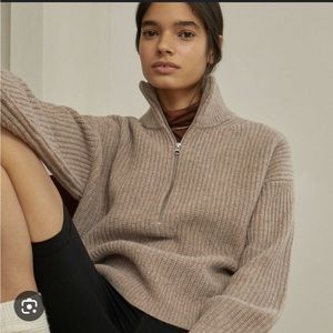 Everlane Felted Merino Half Zip Sweater